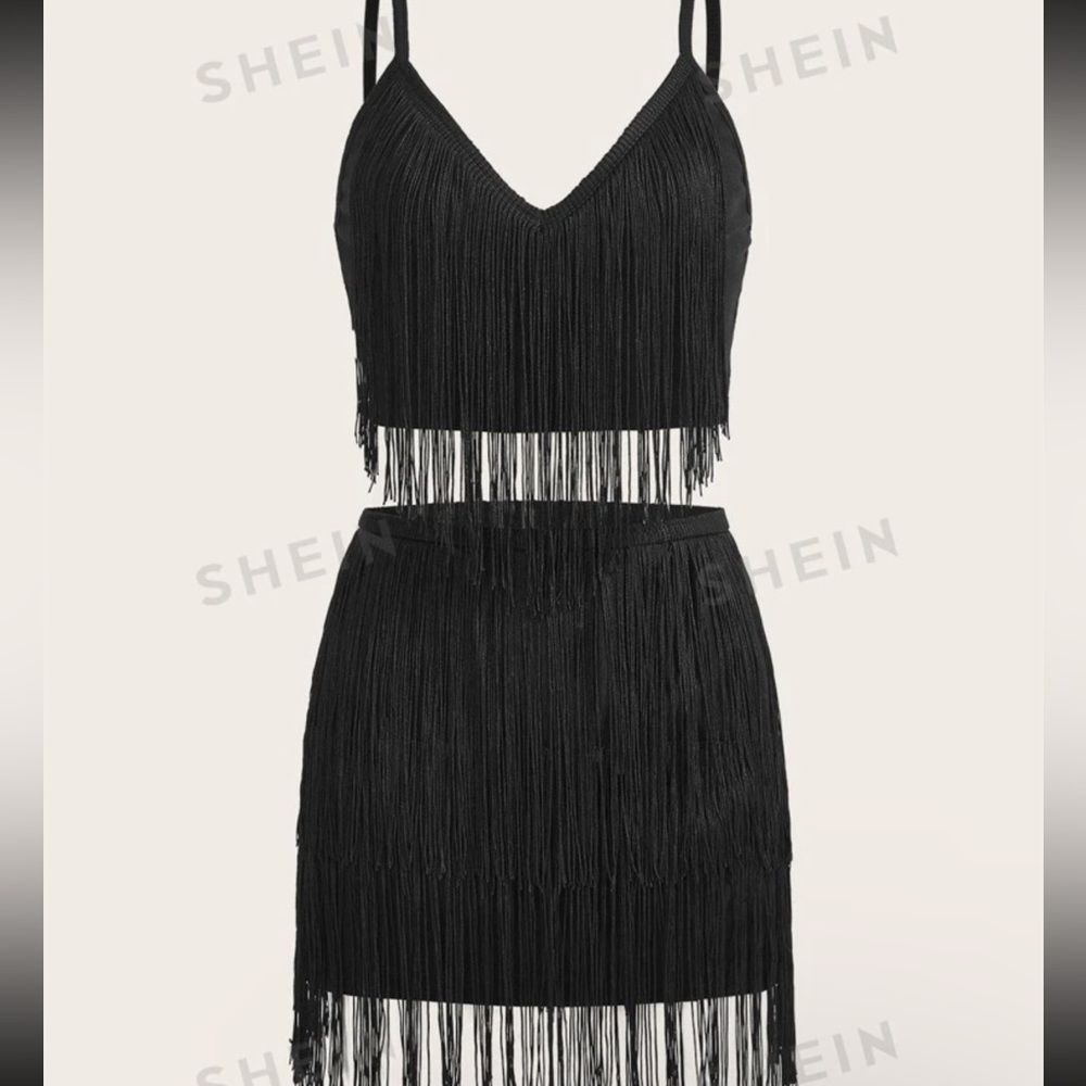 Fringe Cami top & skirt